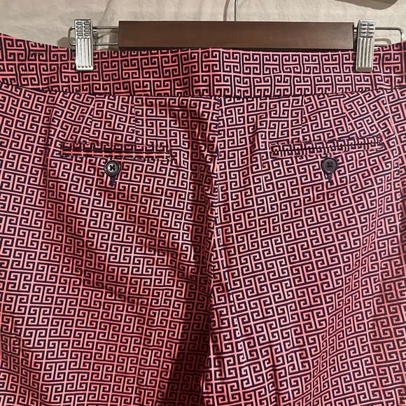 Chinese Laundry pink chinos with navy design size 12 - Picture 4 of 8